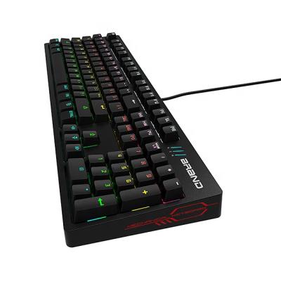 China Original RGB Metal 104 Keys Numeric Keypad Dropshipping Colorful LED Backlit Gaming Wired Mechanical Keyboard for sale