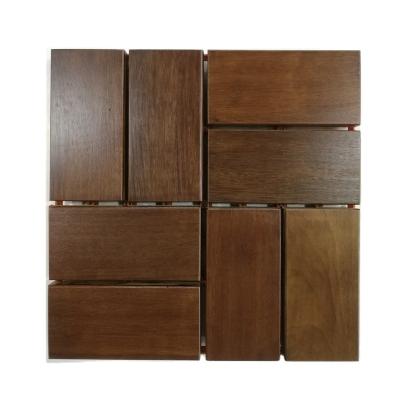 China INSTANT DECKING DIY OUTDOOR PPE Decking Tiles Wooden Interlocking Deck Tiles Outdoor for sale