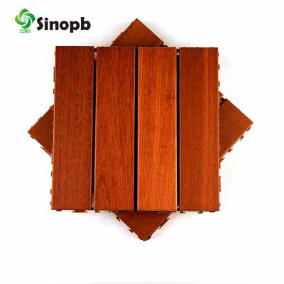 China 30mm kempas hardwood easy interlock floor for sale