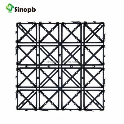 China DIY Design Tile PB-19 Interlocking Plastic Base For DIY WPC Wood Decking Bamboo Tile for sale