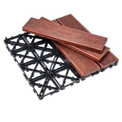 China Easy DIY Interlocking PB-01U PP Plastic Base For Balau Decking Tile for sale