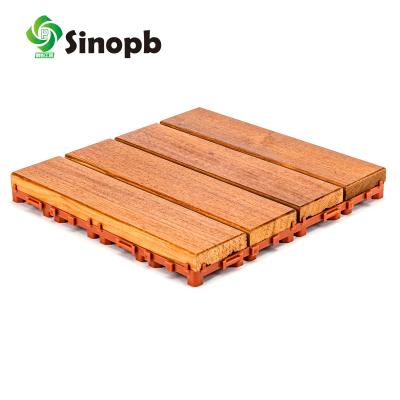 China Easy Interlocking Interlocking DIY Installation Burma Teak Price Decking Tiles for sale