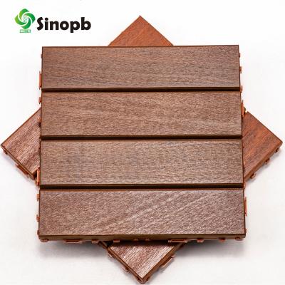 China Durable Smooth Surface Easy Interlocking Ipe Natural Exterior Wood Decking for sale