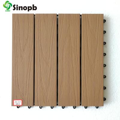 China Easy Interlocking DIY Installation DIY Flooring Interlocking Tile Deck WPC Tile 50*50 for sale