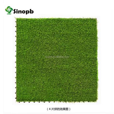 China Modern Artificial Grass Deck Tile DIY Interlocking Turf Tile for sale