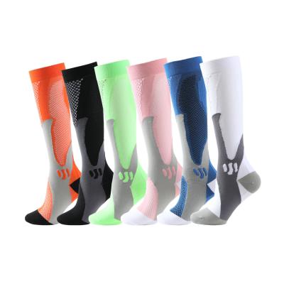 China Hot Selling Viable Amazon High Elastic Sports Basketball Football Compression Athletic Socks For Men for sale