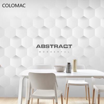 China Modern Custom Colomac 3D Wall Panel Technology Sense Company Reception Counter Background Wall Panel for sale