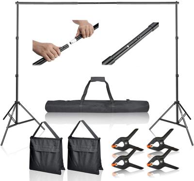 China MShadow Video Adjustable Iron Photo Studio 10Ft Background Stand Backdrop Support System Kit With Carry Bag for sale