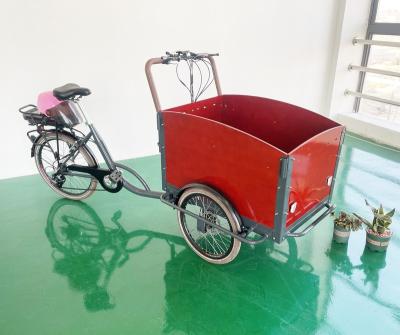 China Passenger Low Price Steel Frame Family Use Taking Children Electric 3 Wheel Adult Tricycle For Sale for sale