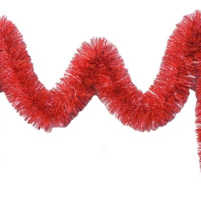 China Pink Green Christmas Decoration Indoor 3m Tinsel Wreath Made in Chirstmas Decor HX 2022 PET Factory for sale