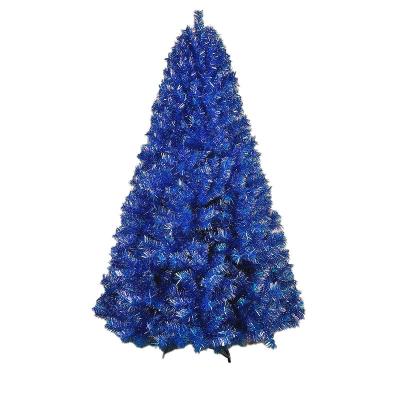 China Hot Sale PET Christmas Tree Party Decoration Supplies PET Material Blue Fluffy Christmas Tree for sale