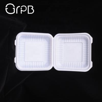 China Stocked Flip Cap Plastic Bento Boxes Custom Shipping Burgers for sale