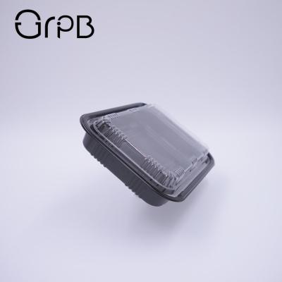 China Stocked Disposable Plastic PS Bento Box Lunch Box Take Out Food for sale