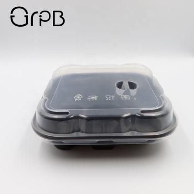 China Disposable Togo Food Prep Hot Microwavable Dishes Serving Tamper Proof Tray Dish for sale