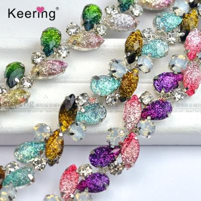 China Bags Shape Decoration Appliques Pattern Rhinestone Trim Rhinestones Band Crystal Trimming For Dress Bags Shirt Shoes for sale