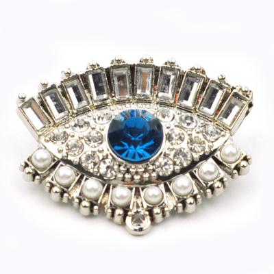 China Elegant/Fashion Couturier Customize Silver Metal Bulk Rhinestone Brooches Pins Crystal And Pins WBRB-027 for sale