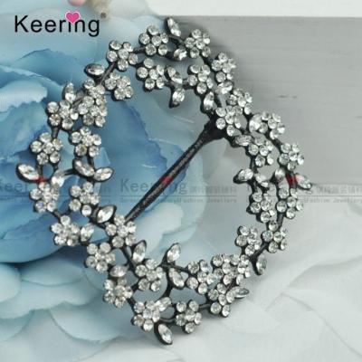 China Shoe Buckle Metal Rhinestone Butterfly 2cm Belt Buckle Bead Buckle WCK-1358 for sale