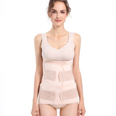 China Antibacterial Women Tummy Control Slimming 3 in 1 Postpartum Belly Band Body Shaper Belt Corsets Waist Trainer Shapewear for sale