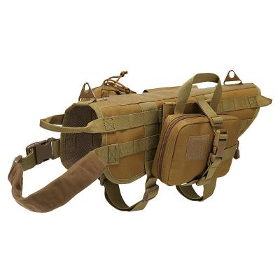 China Wholesale China Viable Factory Stocked Nylon Waterproof Utility Dog Military Adjustable Tactical Dog Harness Vest for sale