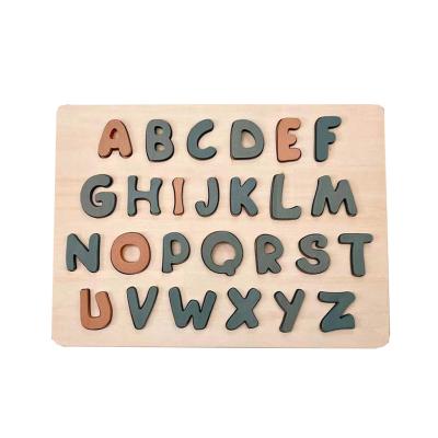 China Low Promotion Wooden High Quality Letter Toys Building Block Board Low Moq Assorted Matching Board for sale