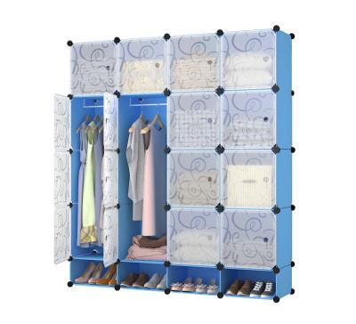 China Living Room Factory direct supply fashion modern bedroom hotel apartment home portable clothing storage cabinet plastic wardrobe organizers for sale