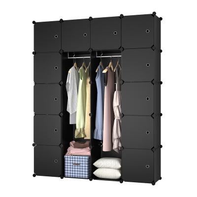 China Living Room Wholesale Portable DIY plastic foldable wardrobe Modular Closet Organizer Book Shelf For Home Office for sale