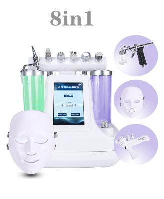 China Small Bubble 8 in1 Oxygen Jet Facial Machine Multifunction Skin Whitening Beauty Equipment for sale