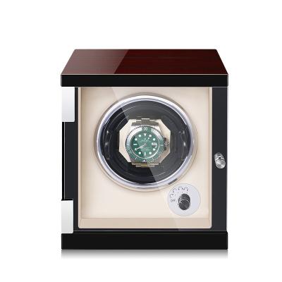 China Super Quiet Motor Watch Winder For Automatic Watches Carbon Fiber Exterior With High Gloss Lacquer Watch Seats Integrated Illumination for sale