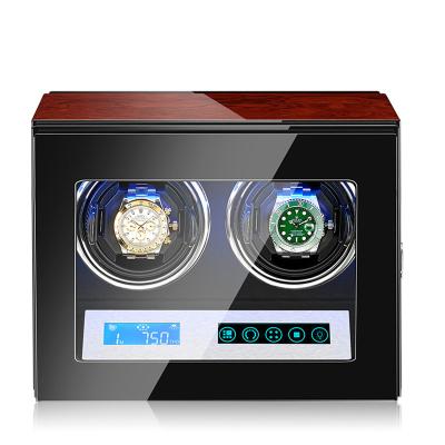 China Super Quiet Motor Watch Winder for Automatic Watches with LED Backlight, Remote Control and Storage Drawer for Watches and Jewelry for sale