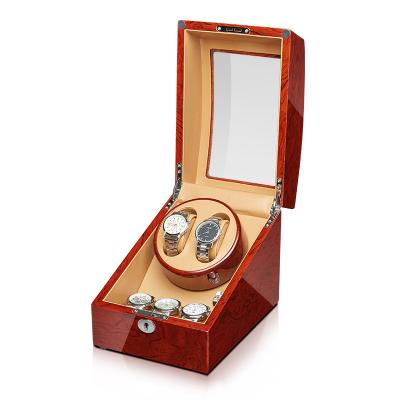 China Super Quiet Motor Watch Winder Box for Automatic Watches with Quiet Japanese Mabuchi Motor, Rosewood Watch Box for sale