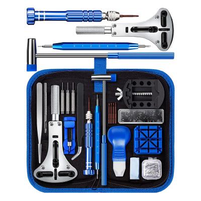 China 2021 New Arrival Multi Functional Watch Repair Kit Professional Deluxe Set with Spare Batteries and Instruction Manual for sale