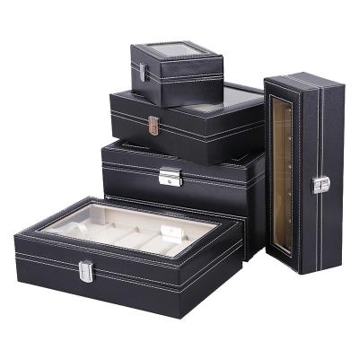 China Fashionable Top Organizers 2 3 4 5 6 8 10 12 20 24 Slots Clear PU Leather Portable Leather Display Case Top Organizers for sale