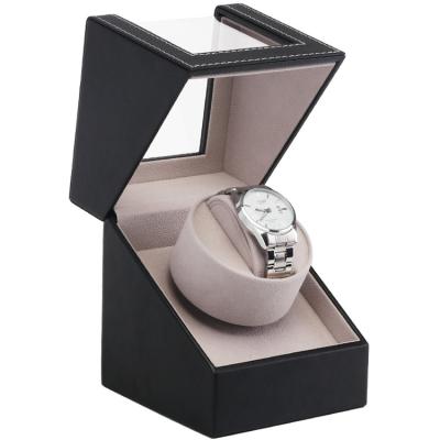 China Wholesale High Quality PU Shaker Watch Winder Case Box Automatic Leather Simple With Battery Or AC Adapter for sale