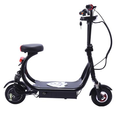 China Unisex e bike scooter with seat male and female students adult escooter electric moped mobility scooter 8 inch folding electric scooter for sale