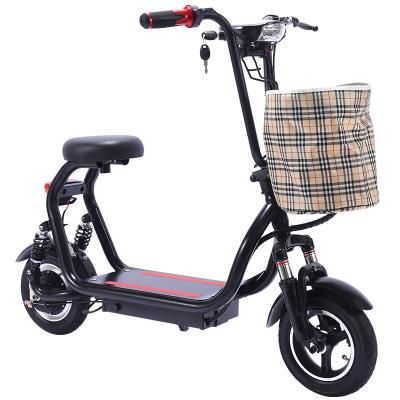 China 10 inch unisex electric scooter with seat two wheel small folding electric scooter male and female electric mobility scooter for sale