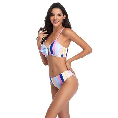 China Print Triangle Swimwear Breathable Customized Beach Wear Bikini Set Women's Swimsuit 2pcs for sale