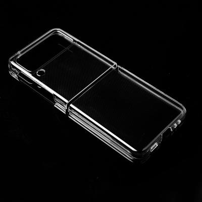 China Clear Phone Shockproof Case Back Cover For Samsung z flip3 Hard PC Cover Case For Z Flip for sale