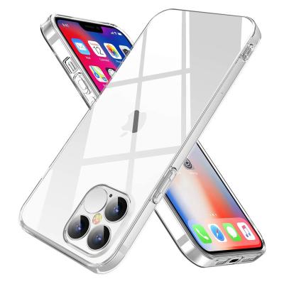 China High Quality TPU For iphone12 the max Case Crystal Back Cover With Soft Resistant Clear Protector TPU Shockproof and Anti-drop for sale