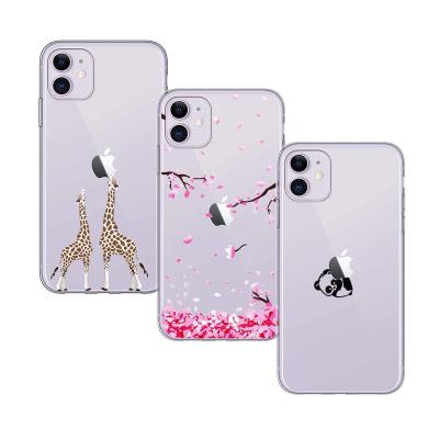 China High Quality Soft TPU For iphone 11 Case Ultra Thin Crystal Clear Soft TPU Silicone Case With Stylish Cute Pattern Cover Device For iphon11 6.1 for sale