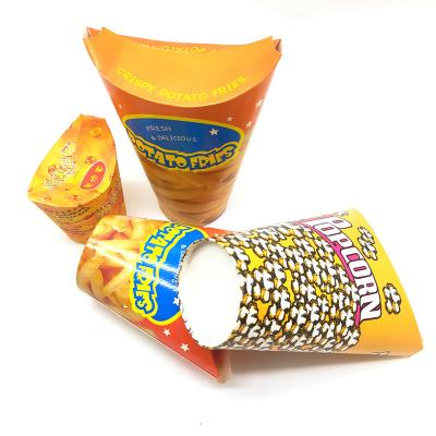 China Custom Printed Disposable Chips French Fries Paper Cup Disposable Paper Cup for sale