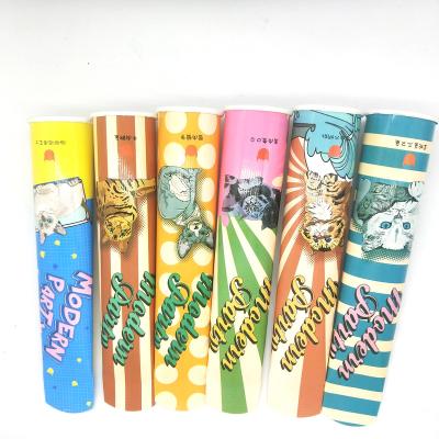 China Disposable Custom Logo Calippo Aluminum Paper Cup Lift Up Ice Cream Tube Packaging For Popsicles for sale