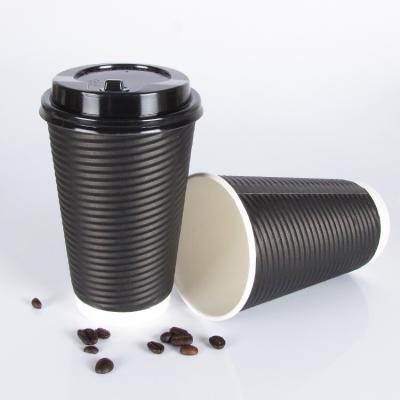 China Ripple 7OZ Disposable Wallpaper Coffee Cups Customized Double Printing Wallpaper Cups 7oz Paper Cup Coffee for sale