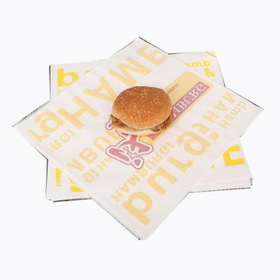 China Customized printed greaseproof coated paper wrapping paper wholesale logo food grade food grade and burger safe paper size for sale