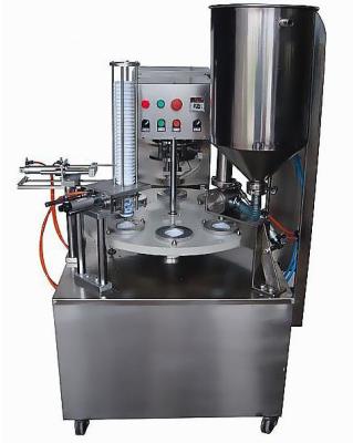 China Rotary type yogurt ice cream calippo cup food filling sealing machine KIS-900 for sale