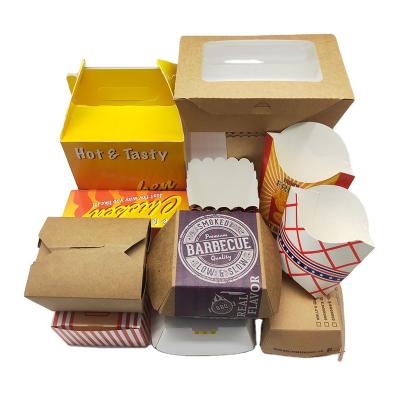 China Hot Selling 26oz Custom Paper Box Disposable Paper Lunch Box Disposable Container Recycle Chicken Take Out Boxes for sale