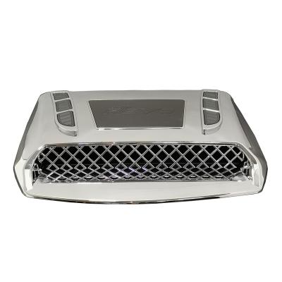 China PRE-ATTACHED WITH 3M SELF-ADHESIVE Shiny Chrome/ABS Mute Black Car Engine Hood Cover for sale