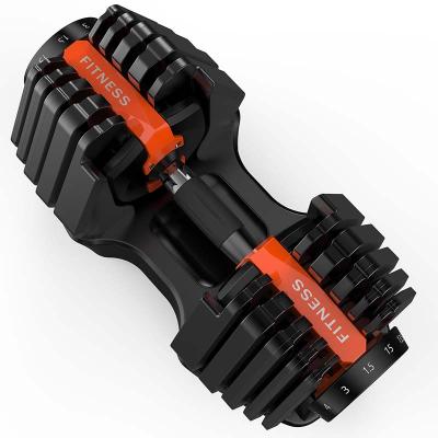 China New Universal Quick Release Adjustable Dumbbell 47.5LBS Automatic Smart Adjustable Dumbbell for sale