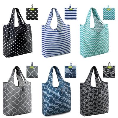 China Eco - Friendly Custom Recycled Material Polyester RPET Supermarket Shopping Tote Bag for sale