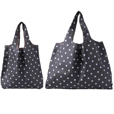 China Eco-Friendly 190T 210D rPET Eco-friendly Reusable Polyester Foldable Shopping Bag for sale