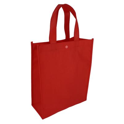 China Fashion Reusable Non Woven Tote Bag With Plastic Button Closure for sale